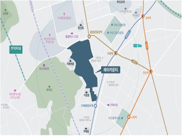 거제 레이카운티 입지